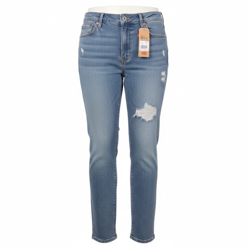 Levi's 711 Skinny Jeans Plus Size 22W Mid Rise Dark Wash Denim